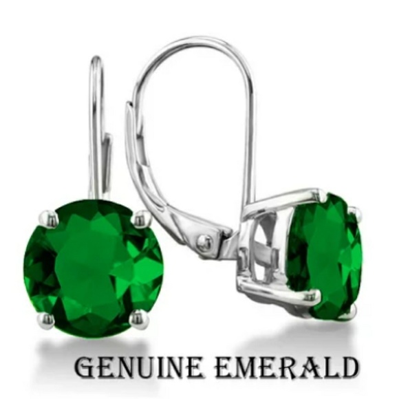 Jewelry - 2.00 CTTW 18K White Gold W/Emerald Earings